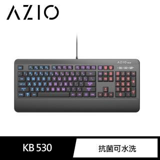 【AZIO】KB530抗菌可水洗有線鍵盤