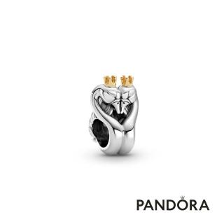 【Pandora官方直營】心形天鵝雙色串飾-絕版品
