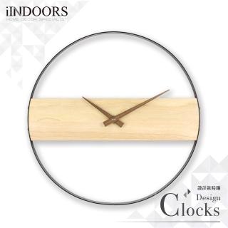 【iINDOORS 英倫家居】Loft 設計時鐘(淺木胡桃40cm)