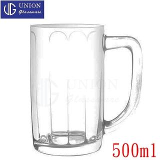 【泰國UNION】玻璃內直線有柄啤酒杯(500cc)