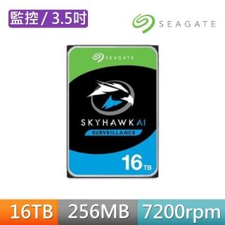 【SEAGATE 希捷】SkyHawk AI 16TB 3.5吋 7200轉 SATAⅢ 監控硬碟含三年資料救援(ST16000VE002)