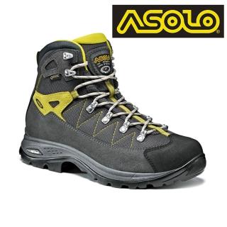 【ASOLO】GTX 男款 GTX 中筒郊山健走鞋Finder GV A23102/A623(防水透氣、輕便、黃金大底、休閒)