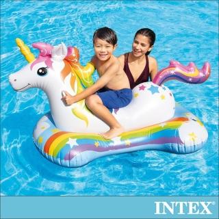 【INTEX】獨角獸造型充氣戲水玩具163x86cm-適3歲+(57552)