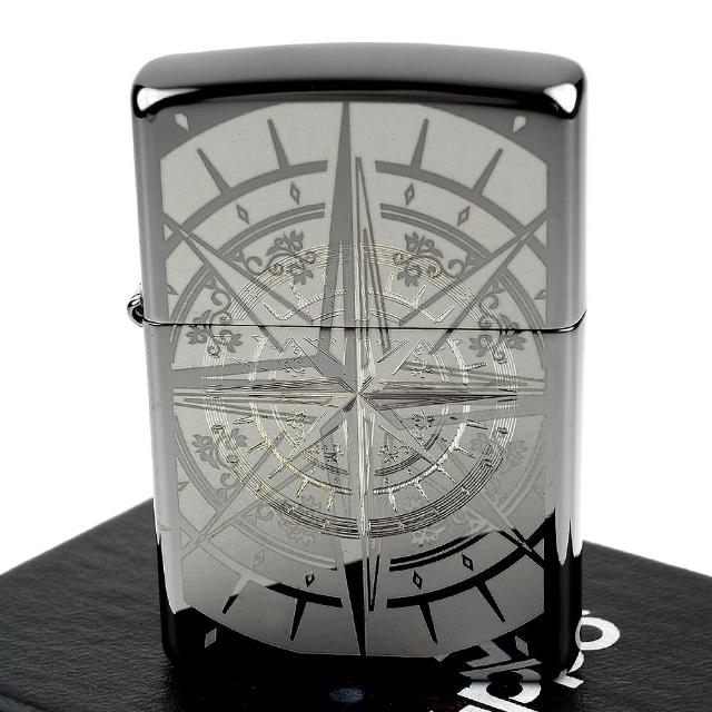 【ZIPPO】美系-Compass -羅盤圖案雷射雕刻設計打火機
