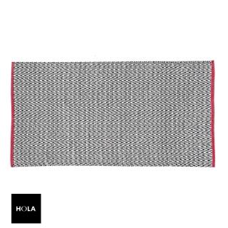 【HOLA】阿米爾印度棉編織地墊100x140 幾何黑紅