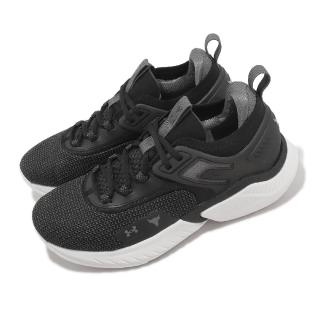 【UNDER ARMOUR】訓練鞋 Project Rock 5 男鞋 黑 白 巨石強森 健身 重訓 運動鞋 UA(3025435003)