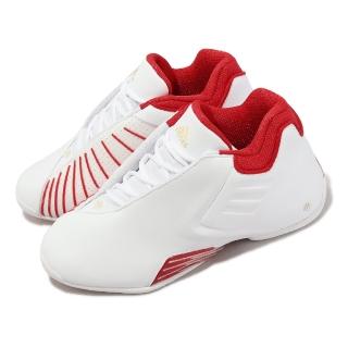 【adidas 愛迪達】籃球鞋 TMAC 3 Restomod 男鞋 白 紅 避震 抗扭 鱷魚紋 簽名球鞋 火箭隊 愛迪達(FZ6212)