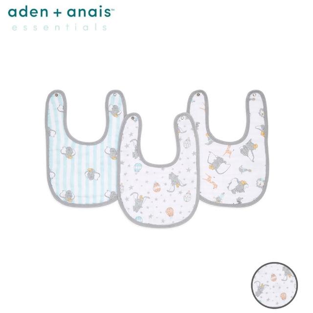 【aden+anais】迪士尼經典圍兜3入(熱氣球小飛象)