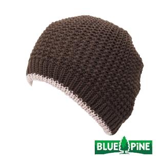 【青松戶外】滾邊配色毛帽-黃綠 B61605-35(毛線帽/編織帽/保暖帽)