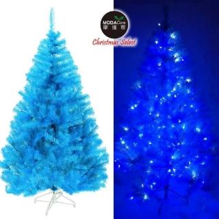 【摩達客】耶誕-5尺/5呎-150cm台灣製豪華版晶透藍系聖誕樹(不含飾品/含100燈LED燈藍白光2串/附IC控制器)