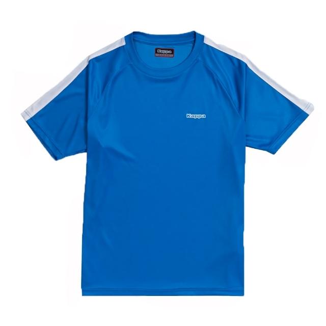 【KAPPA】義大利 精典型男吸濕排汗短袖衫~寶藍 白(304P7S0901)