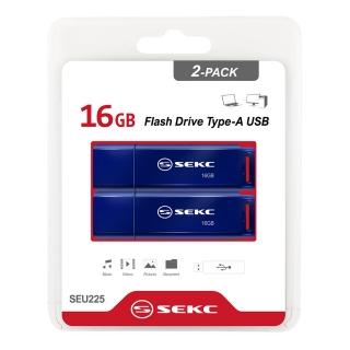 【SEKC】SEU225 16GB USB2.0 隨身碟(2入組)