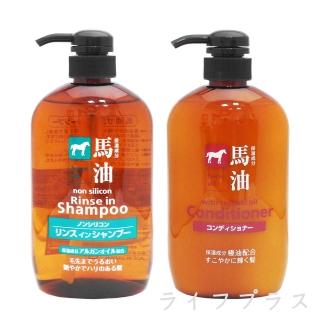 日本馬油深層洗髮精-600mlX1瓶+馬油護髮乳-600mlX1瓶(洗髮精)