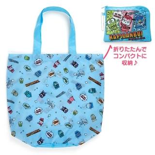 【小禮堂】Sanrio大集合 折疊尼龍環保購物袋 環保袋 側背袋 手提袋 《藍 英雄戰隊》