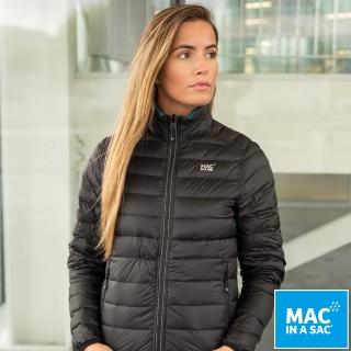 【MAC IN A SAC】女款輕暖袋著走雙面羽絨外套(LDS207黑/藍綠/輕量保暖/戶外/休閒/收納體積小)