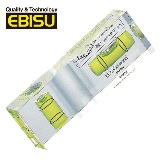 【EBISU】水晶平型水平尺-不附磁(ED-FL)