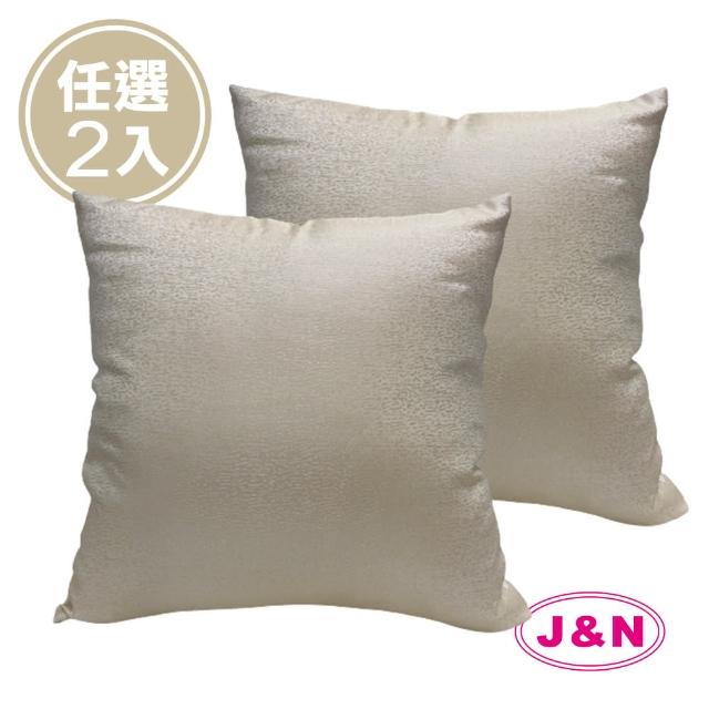 【J&N】香檳素色抱枕-50*50米白(-2入/1組)