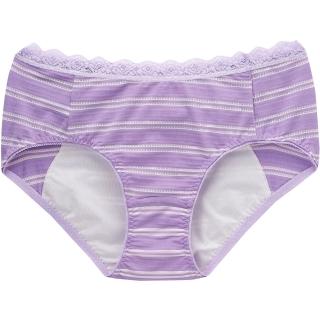 【SAVVY 莎薇】印花 M-LL 中低腰夜間生理褲 吸濕透氣-貼身親膚-防水測漏AS3519QX(紫)