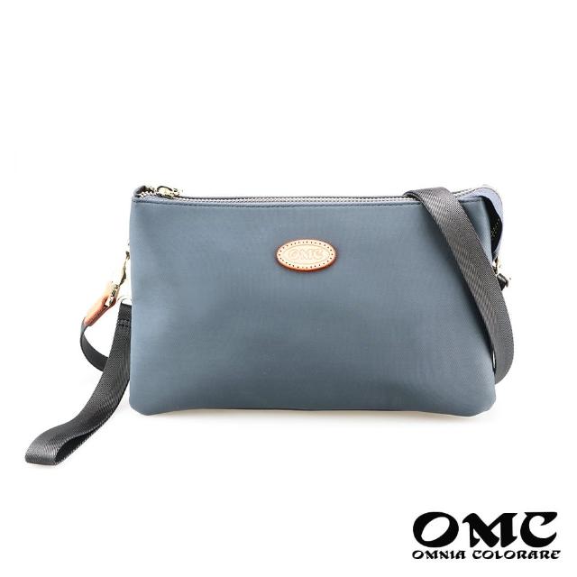 【OMC】時尚風範三層式法棍側背斜背包82859-灰色