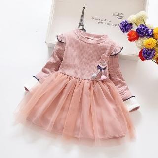 【Baby 童衣】女童洋裝 粉兔子翻袖紗裙連身衣 88622(共１色)