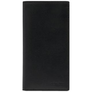 【COACH】黑色皮革對折護照長夾