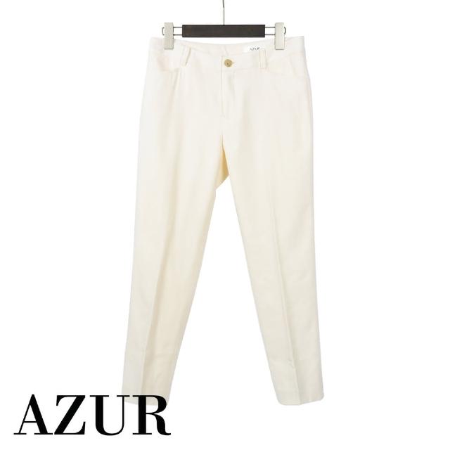 【AZUR】經典風格西裝長褲-米白