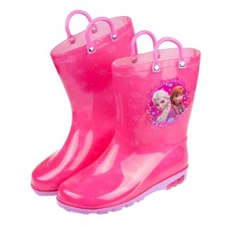 【布布童鞋】Disney冰雪奇緣姊妹桃粉色提把兒童雨鞋(B0T293G)