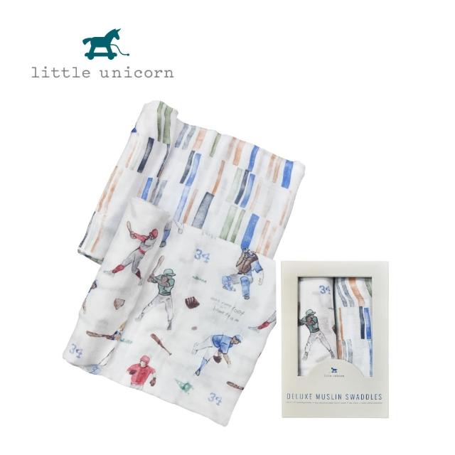 【Little Unicorn】竹纖維紗布巾2入組(紅不讓 包巾)