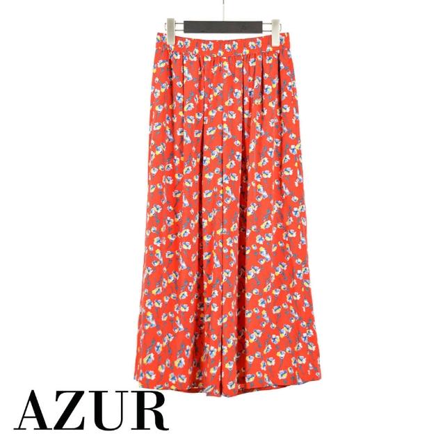 【AZUR】甜美風格花紋寬褲-2色