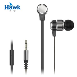 【Hawk 浩客】重低音金屬電競耳機麥克風 HIE160(環保TPE雙色扁線)
