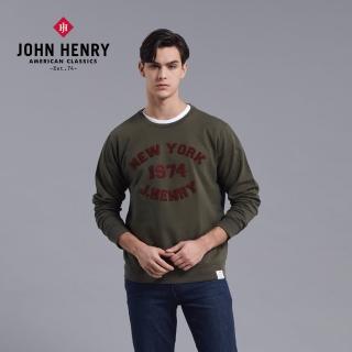 【JOHN HENRY】復古紐約休閒大學T-綠