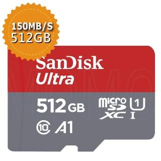 【SanDisk 晟碟】Ultra 512GB microSDXC A1 記憶卡150MB/s(平行輸入)
