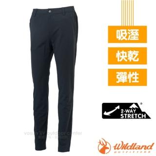 【Wildland 荒野】女款 彈性四季款休閒長褲/雙向彈性布料.機能褲.工作褲(S2375 黑)