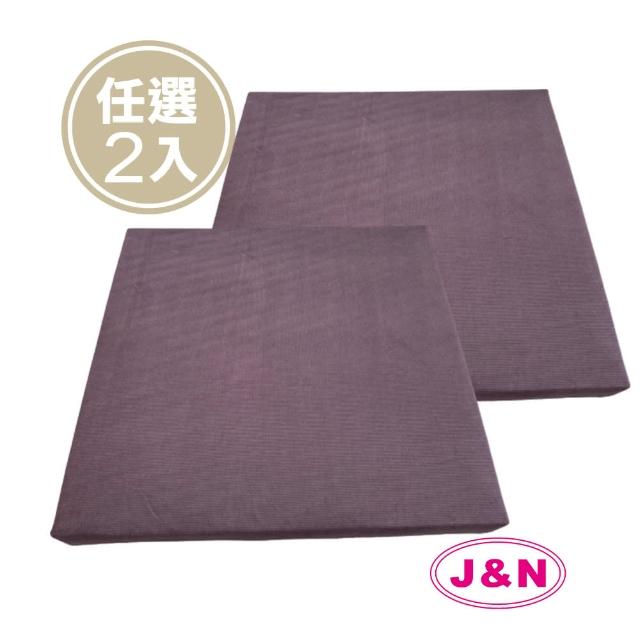 【J&N】素色緹花立體坐墊55*55*5cm-紫色(2入/1組)