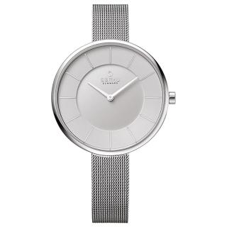 【OBAKU】雅悅媛式時尚米蘭腕錶-銀白-大(V185LXCIMC)