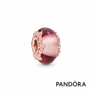 【Pandora官方直營】粉紅琉璃葉片串飾-絕版品