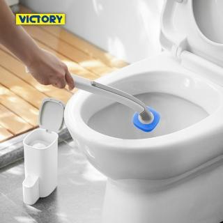 【VICTORY】浴室免洗劑一次性拋棄式清潔馬桶刷#1028017(2桿16替換)