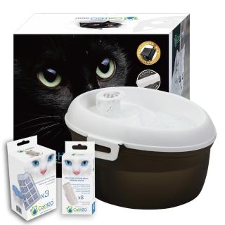 【Dog & Cat H2O】貓用有氧濾水機1.2L-白色(加贈濾棉及潔牙錠)