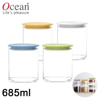 【Ocean】NORMA系列儲物/儲存玻璃真空罐685ML(四入/組)
