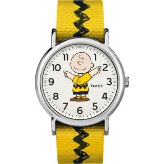 【TIMEX】天美時 x SNOOPY 限量聯名系列查理布朗手錶(黃 TXTW2R41100)