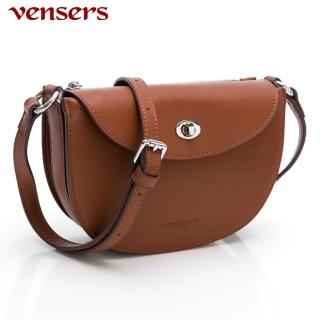 【Vensers】小牛皮潮流個性包~肩背包(NL1090802棕色)