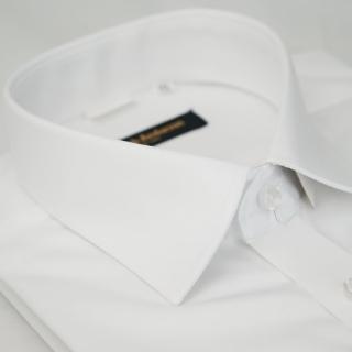 【金安德森】白色純棉易整燙窄版長袖襯衫