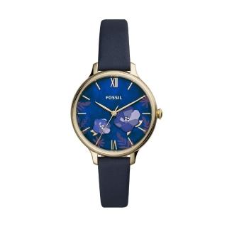 【FOSSIL】燦花迷人皮帶腕錶(ES4939)