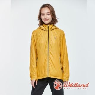 【Wildland 荒野】女 15D天鵝絨防風保暖外套-藤黃色 0A82919-124(輕薄/保暖外套/防潑/防風/冬季)