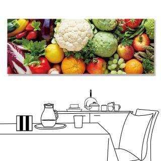 【24mama 掛畫】單聯式 油畫布 新鮮 營養 健康 有機食物 無框畫-80x30cm(蔬菜和水果)