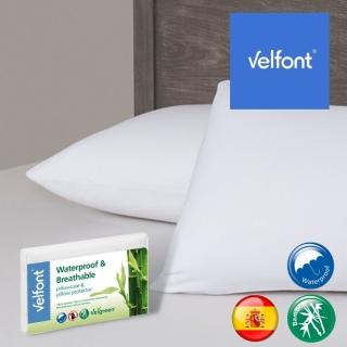 【西班牙Velfont】防水保潔枕頭套 - 竹漿纖維平紋針織(白色 50X70公分 - 全年適用)
