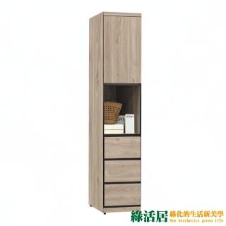 【綠活居】奧斯陸 現代1.5尺單門三抽衣櫃/收納櫃