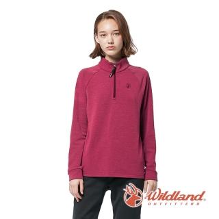 【Wildland 荒野】女 Polartec彈性類羊毛功能衣-桃紅 P2605-09(上衣/上著/機能衣/機能服飾/類羊毛)