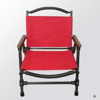 【雙子星】輕量折疊鋁合金 小巨人鋼鐵低面椅 紅 沒印LOGO(CEC-2006001RD)