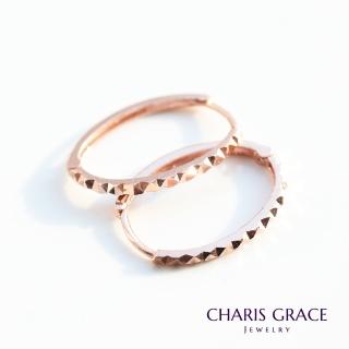 【CHARIS & GRACE 佳立思珠寶】14K Cutting Ellipse Earring 切割橢圓耳扣耳環